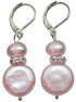 Roze zoetwater parel oorbellen met sterling zilver (925) | Conny Bling Pink