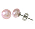 Zoetwater parel oorbellen met roze parel en edelstaal | Pearl Rose 8 mm
