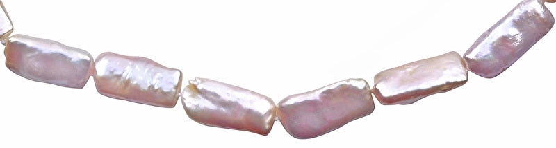 Detail van roze zoetwater parel armband met rechthoekige parels en sterling zilver (925) | Pearl Rectangle Pink