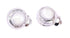 Witte zoetwater parel clips oorbellen met zilvern rand | One Silver Clip Pearl