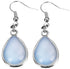 Licht blauwe edelstenen oorbellen met zee opaal en oorbelhaakjes van sterling zilver (925)