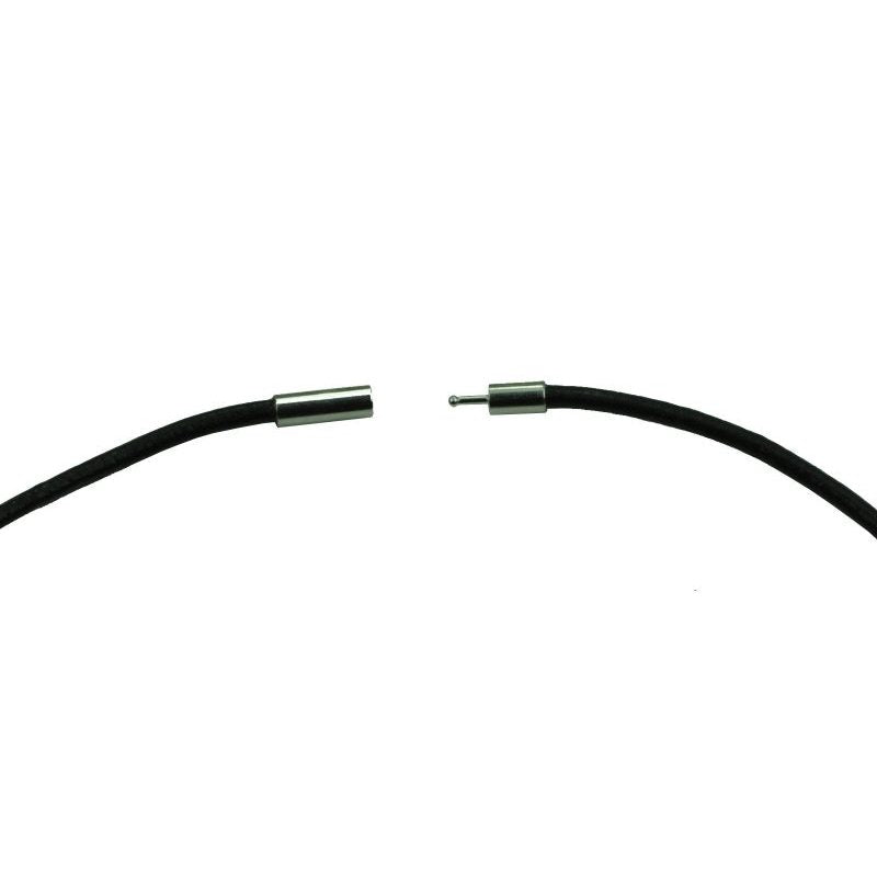 Slotje van grijs blauw zoetwater parel armband | Black Leather Pearl Grey