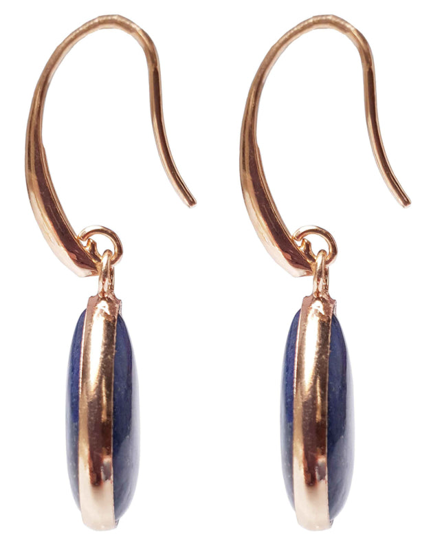 Edelstenen oorbellen Gold Drip Lapis Lazuli