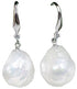 Witte zoetwater parel oorbellen met sterling zilver(925) | Bling Kasumi White Pearl