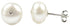 Witte zoetwater parel oorbellen met stras steentje | witte zoetwater parel oorknopjes | Mea Bling W