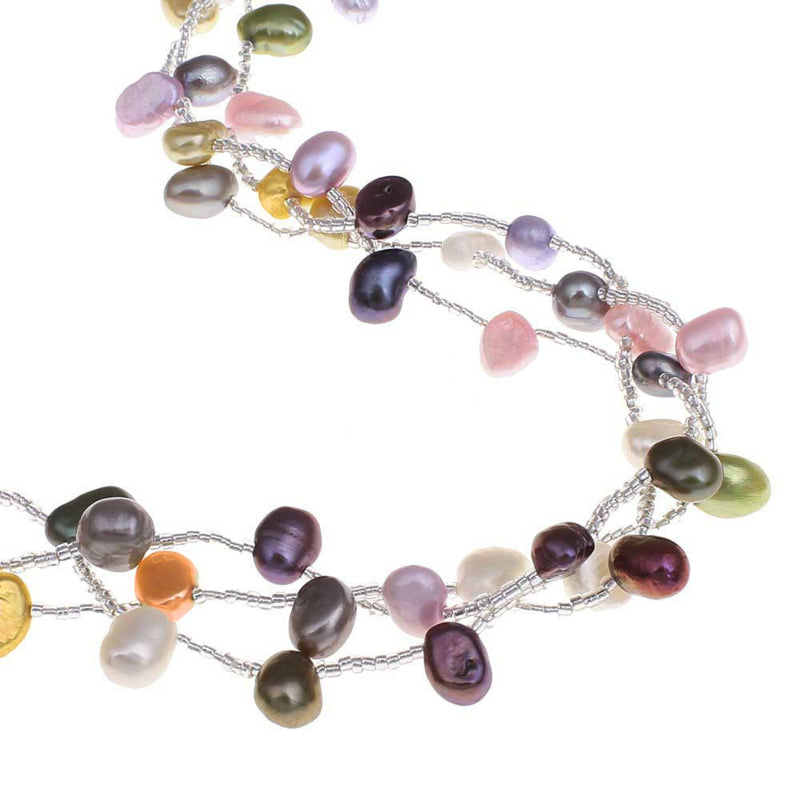 Zoetwater parelketting Long Decorative Pearl