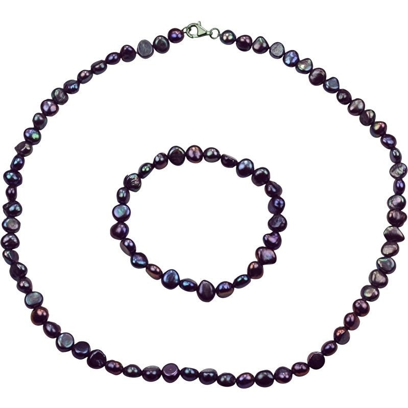 Zoetwater parel set bestaand uit een parelketting met parel armband | Pealca