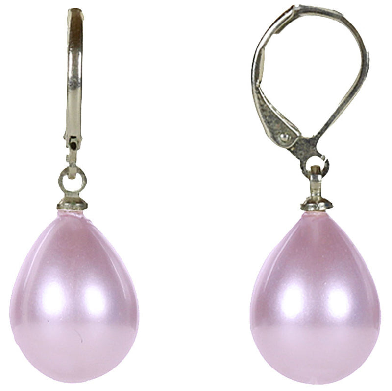 Roze parel oorbellen met zilver edelstaal | Tolly