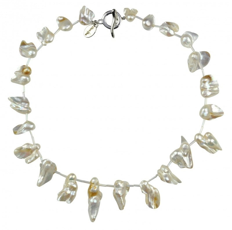 Zoetwater parelketting met grote witte parels | Pearl Blister White