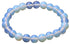 Licht blauwe edelstenen armband met zee opaal, elastisch | Sea Opal